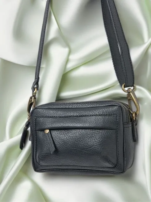 Women Fatface Bags and Wallets Braeburn Black Crossbody Bag