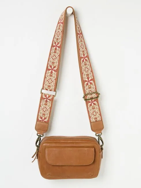 Women Fatface Bags and Wallets Oslo Tan Brown Camera Bag With Ornate Strap Women Fatface Bags and Wallets Oslo Tan Brown Camera Bag With Ornate Strap
