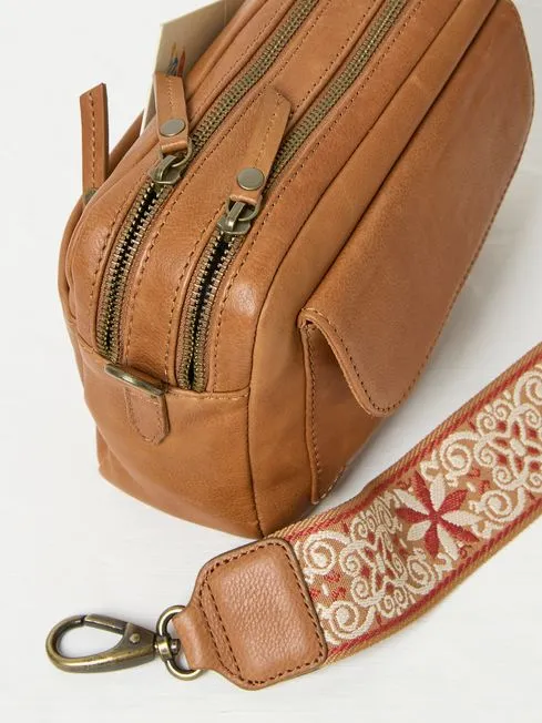 Women Fatface Bags and Wallets Oslo Tan Brown Camera Bag With Ornate Strap Women Fatface Bags and Wallets Oslo Tan Brown Camera Bag With Ornate Strap