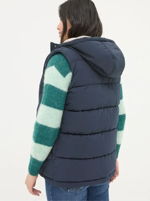 Women Fatface Coats and Jackets Gem Navy Puffer Gilet