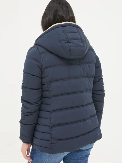 Women Fatface Coats and Jackets Lara Navy Lara Puffer Coat