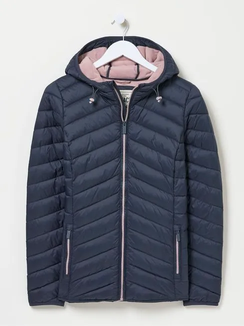 Women Fatface Coats and Jackets Ruby Navy Lightweight Puffer Jacket