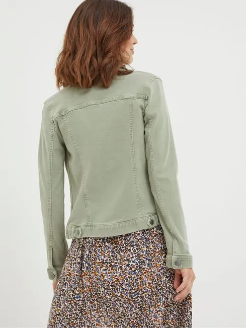 Women Fatface Coats and Jackets Tasha Light Green Denim Jacket Women Fatface Coats and Jackets Tasha Light Green Denim Jacket