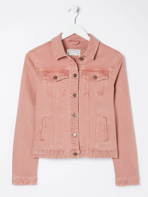 Women Fatface Coats and Jackets Tasha Pink Denim Jacket