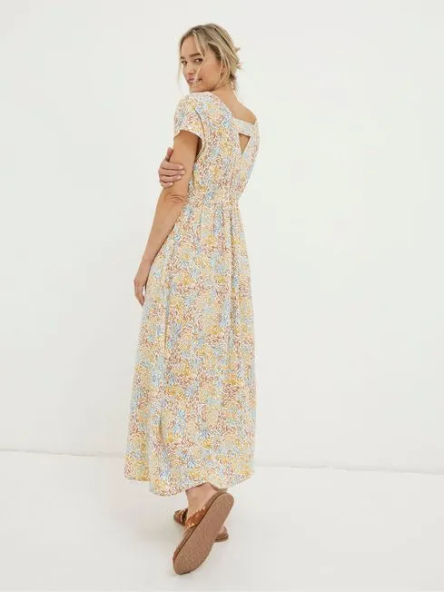 Women Fatface Dresses Natural Linen Blend Midi Dress Women Fatface Dresses Natural Linen Blend Midi Dress