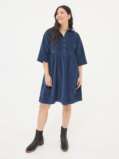 Women Fatface Dresses Sara Blue Bubble Cord Dress