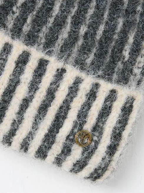 Women Fatface Hats Grey Plaited Rib Beanie Women Fatface Hats Grey Plaited Rib Beanie