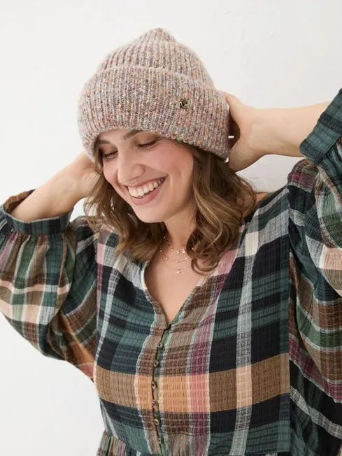 Women Fatface Hats Natural Nep Beanie