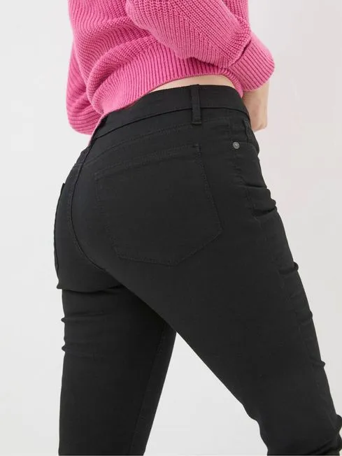 Women Fatface Jeans Black Five Pocket Jeggings
