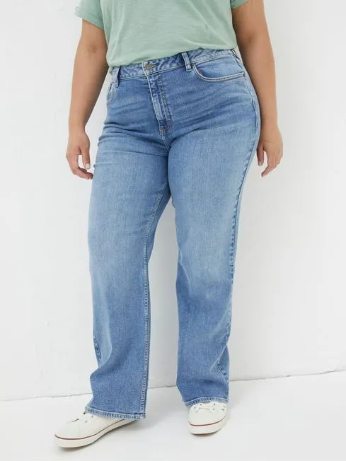 Women Fatface Jeans Brooke Light Blue Bootcut Jeans