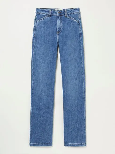 Women Fatface Jeans Elise Denim Vintage Wide Leg Jeans