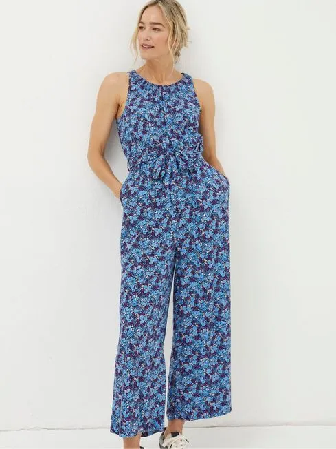 Women Fatface Jumpsuits and Playsuits Purple Ink Floral Jumpsuit Women Fatface Jumpsuits and Playsuits Purple Ink Floral Jumpsuit