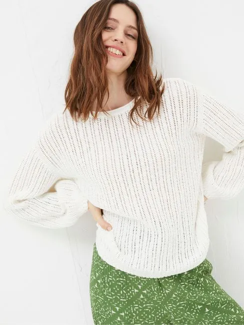 Women Fatface Knitwear Anna Natural Jumper