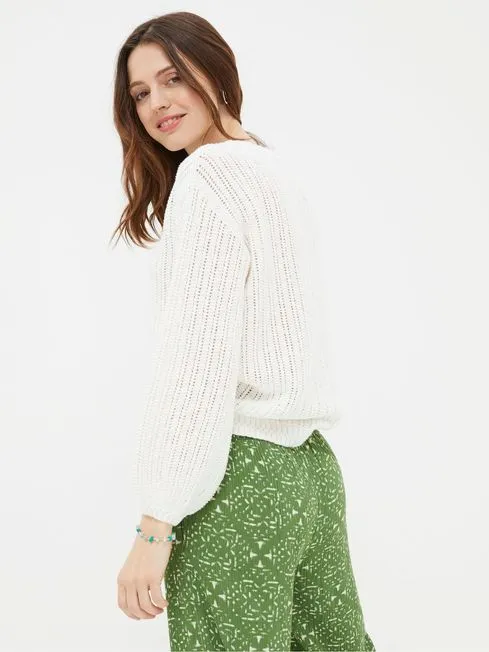 Women Fatface Knitwear Anna Natural Jumper Women Fatface Knitwear Anna Natural Jumper