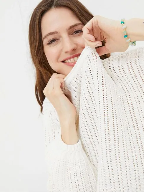 Women Fatface Knitwear Anna Natural Jumper Women Fatface Knitwear Anna Natural Jumper