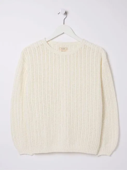 Women Fatface Knitwear Anna Natural Jumper Women Fatface Knitwear Anna Natural Jumper