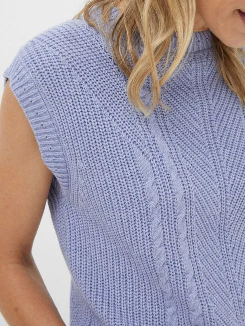 Women Fatface Knitwear Blue Iris Knitted Tank Women Fatface Knitwear Blue Iris Knitted Tank