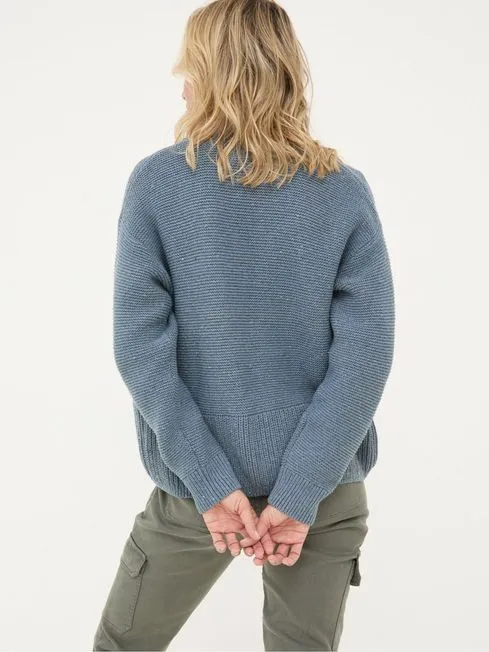 Women Fatface Knitwear Clara Blue Cotton Cardigan Women Fatface Knitwear Clara Blue Cotton Cardigan