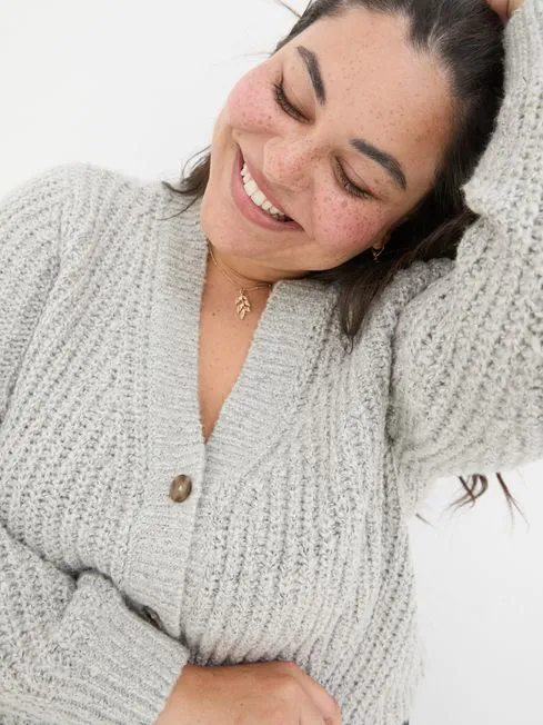 Women Fatface Knitwear Light Grey Alicia Cardigan Women Fatface Knitwear Light Grey Alicia Cardigan