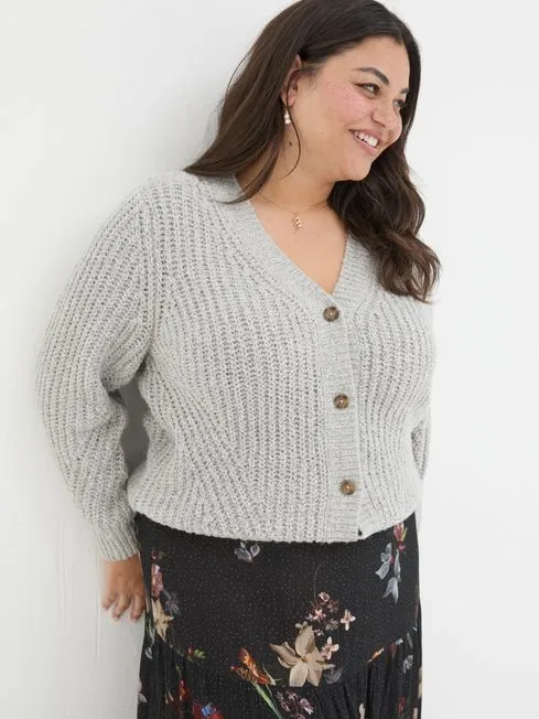 Women Fatface Knitwear Light Grey Alicia Cardigan Women Fatface Knitwear Light Grey Alicia Cardigan