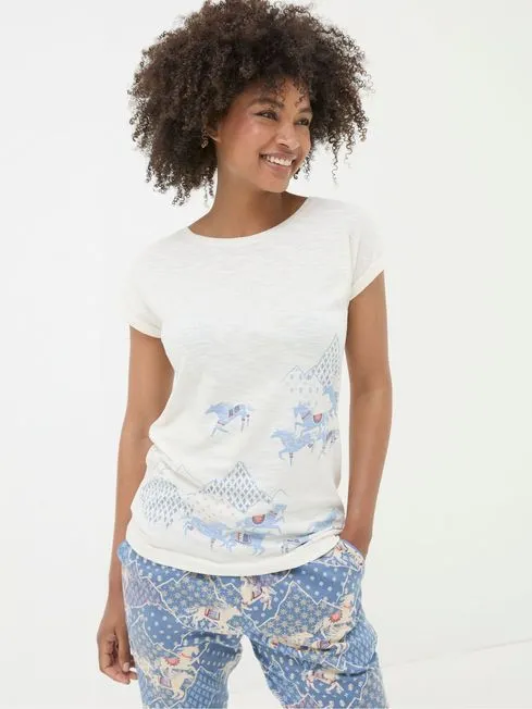 Women Fatface Loungewear Cora Blue Horse Pyjama Bottoms Women Fatface Loungewear Cora Blue Horse Pyjama Bottoms