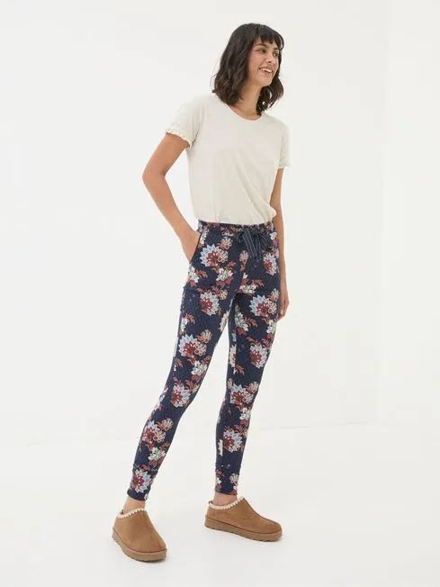 Women Fatface Loungewear Ellie Navy Patchwork Pyjama Bottoms