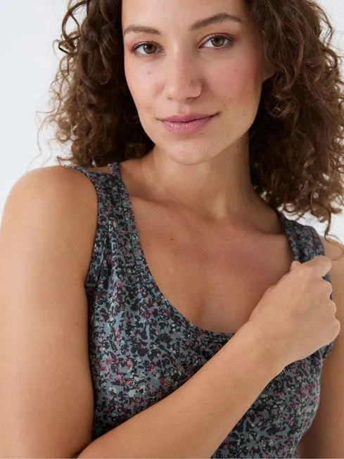 Women Fatface Loungewear Elowen Grey Crop Top