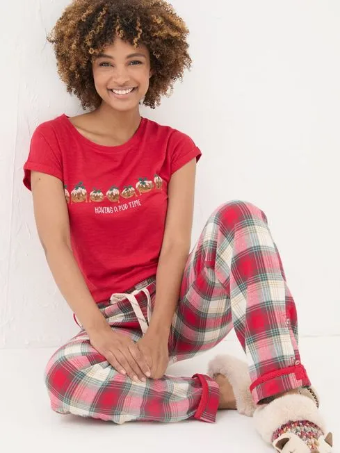 Women Fatface Pajamas and Nightwear Eva Red Check Pyjama Bottoms Women Fatface Pajamas and Nightwear Eva Red Check Pyjama Bottoms