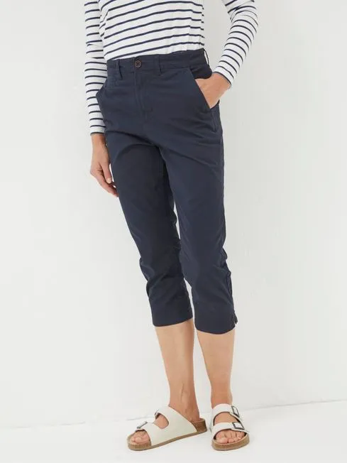 Women Fatface Pants and Leggings Farnham Blue Crop Chinos