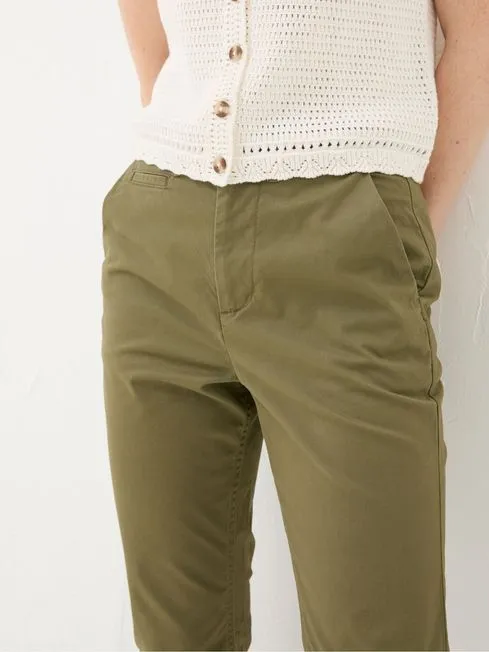 Women Fatface Pants and Leggings Farnham Green Cropped Chinos