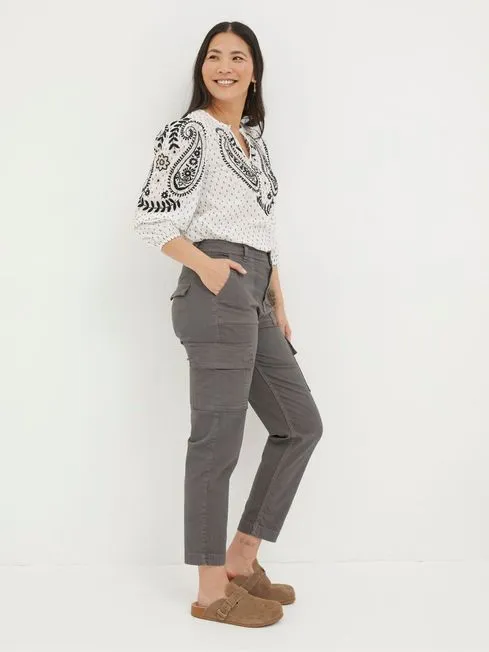 Women Fatface Pants and Leggings Grey Cargo Chino Trousers Women Fatface Pants and Leggings Grey Cargo Chino Trousers