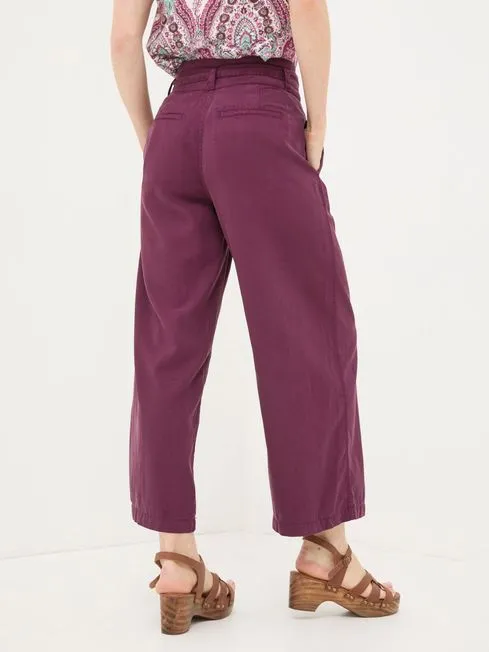 Women Fatface Pants and Leggings Mina Purple Cropped Trousers Women Fatface Pants and Leggings Mina Purple Cropped Trousers