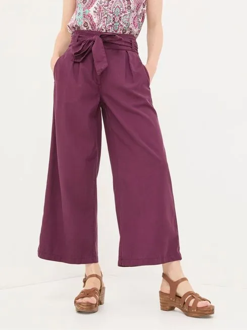 Women Fatface Pants and Leggings Mina Purple Cropped Trousers Women Fatface Pants and Leggings Mina Purple Cropped Trousers