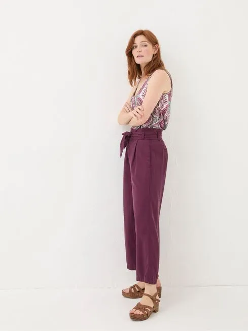 Women Fatface Pants and Leggings Mina Purple Cropped Trousers Women Fatface Pants and Leggings Mina Purple Cropped Trousers