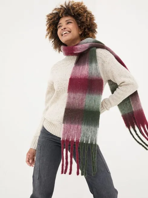 Women Fatface Scarves Multi Tilly Scarf