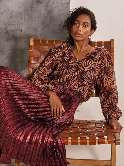 Women Fatface Shirts and Blouses Grace Black Printed Blouse