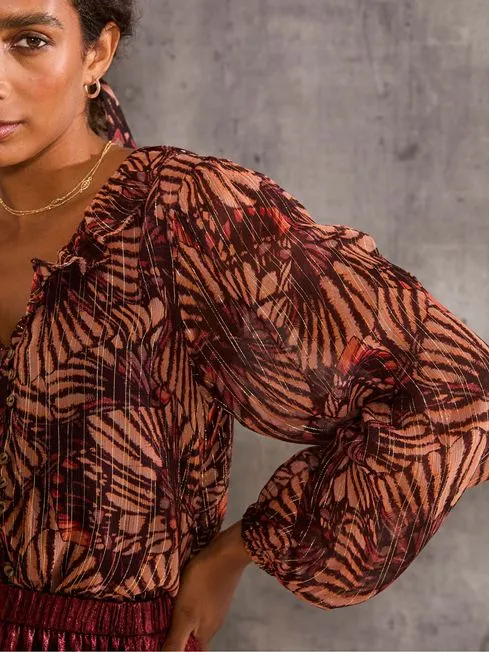 Women Fatface Shirts and Blouses Grace Black Printed Blouse