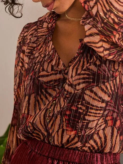 Women Fatface Shirts and Blouses Grace Black Printed Blouse