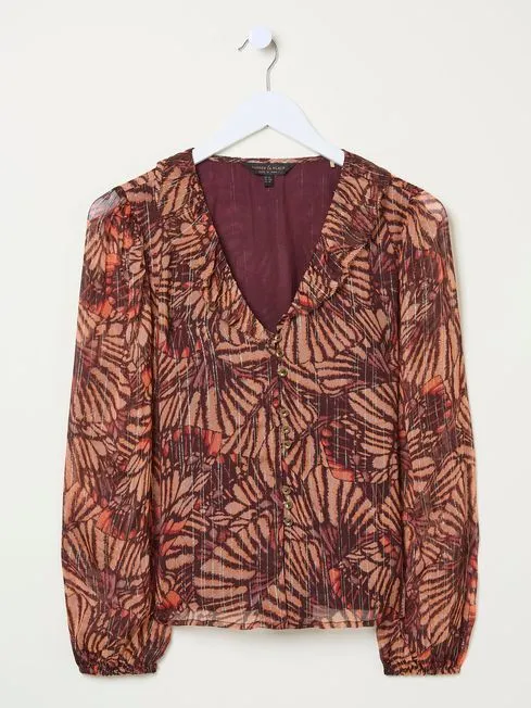 Women Fatface Shirts and Blouses Grace Black Printed Blouse