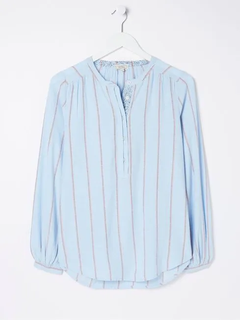 Women Fatface Shirts and Blouses Mallie Blue Stripe Shirt