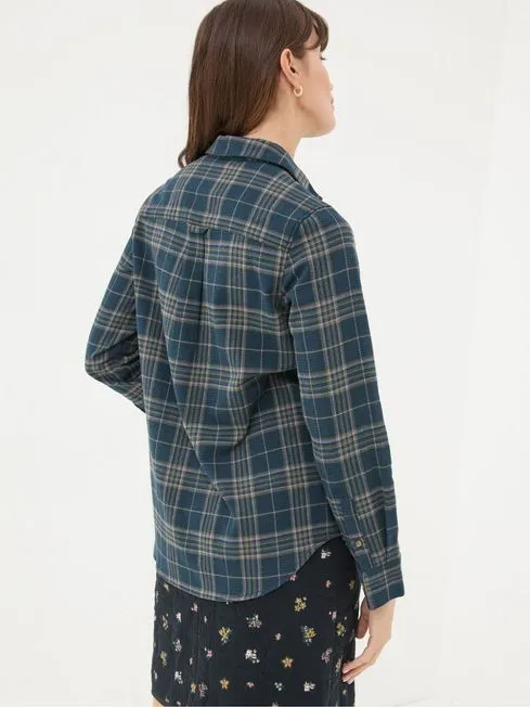 Women Fatface Shirts and Blouses Olivia Navy 100 Cotton Check Shirt Women Fatface Shirts and Blouses Olivia Navy 100 Cotton Check Shirt