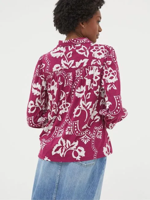 Women Fatface Shirts and Blouses Sadie Purple Wallpaper Shirt Women Fatface Shirts and Blouses Sadie Purple Wallpaper Shirt