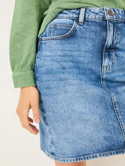Women Fatface Skirts Blue Denim Hattie Skirt Women Fatface Skirts Blue Denim Hattie Skirt