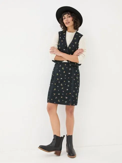 Women Fatface Skirts Shelby Black Ditsy Paisley Skirt