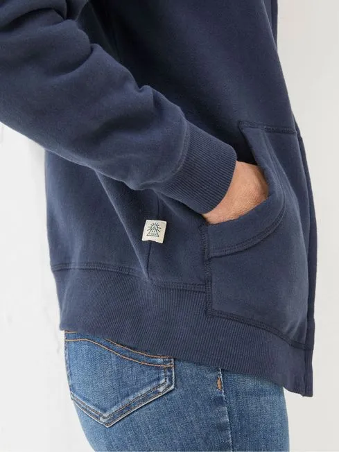 Women Fatface Sweatshirts and Hoodies Amy Blue Navy Zip Through Hoodie