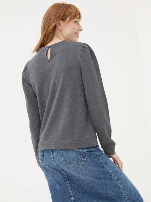 Women Fatface Sweatshirts and Hoodies Grey Charcoal Sparkle Crew Sweater Women Fatface Sweatshirts and Hoodies Grey Charcoal Sparkle Crew Sweater