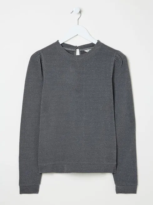 Women Fatface Sweatshirts and Hoodies Grey Charcoal Sparkle Crew Sweater Women Fatface Sweatshirts and Hoodies Grey Charcoal Sparkle Crew Sweater