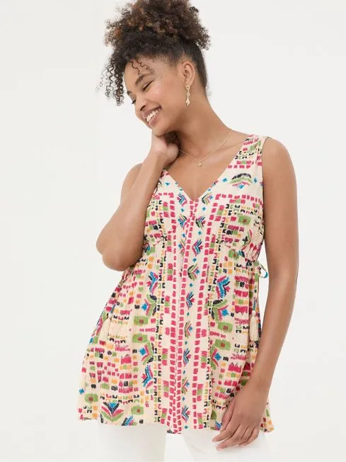 Women Fatface Tops and TShirts Charlie Natural Trail Marks Cami