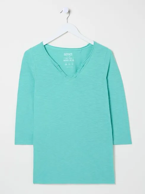 Women Fatface Tops and TShirts Porter Light Teal Green 100 Organic Cotton TShirt Women Fatface Tops and TShirts Porter Light Teal Green 100 Organic Cotton TShirt