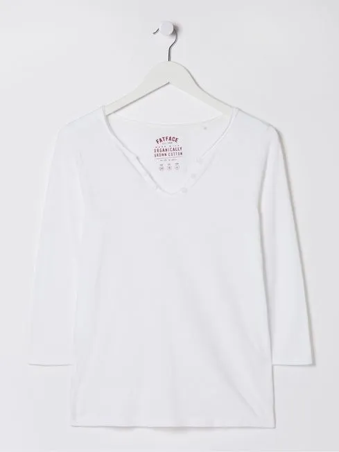 Women Fatface Tops and TShirts White Porter TShirt
